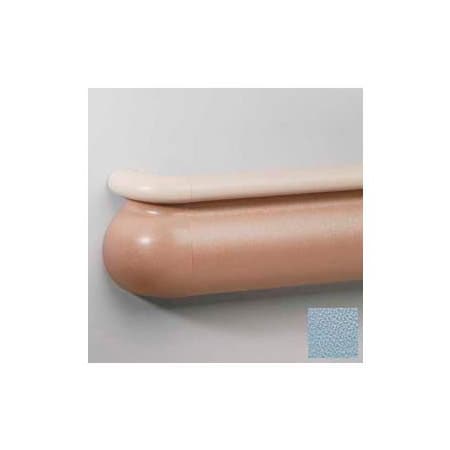 Pawling Crescent Series Vinyl Handrail/Crashrail Combination, 5-1/2" High, 12' Long, Blue Fog BR-600V-12-369